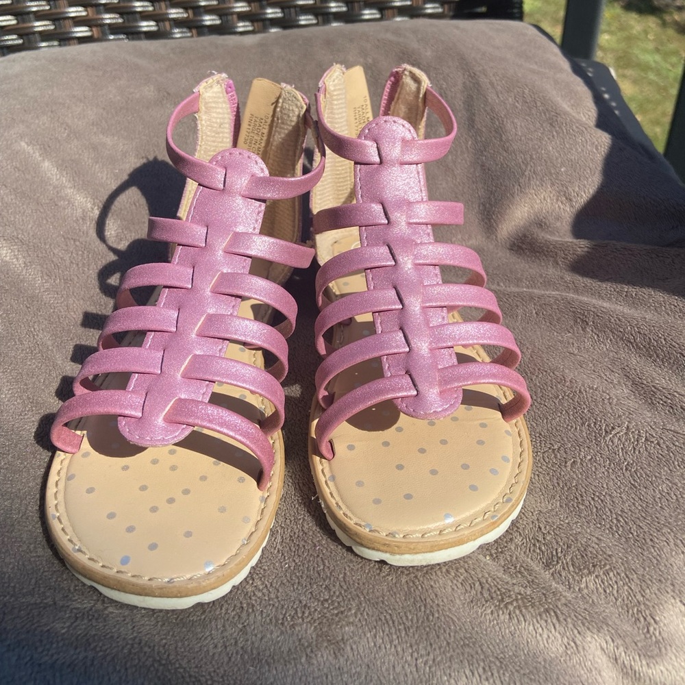 Girls pink gladiator sandals